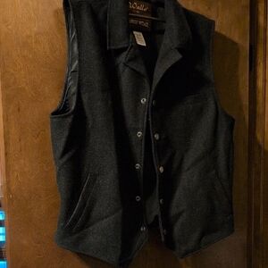 Walls Black Wool Vest